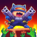 cat gunner super zombie shooter pixel