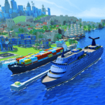 sea port cargo boat tycoon