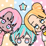 pastel friends dress up game