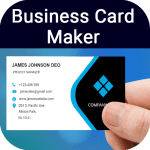 business card maker visiting