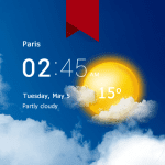 transparent clock weather pro